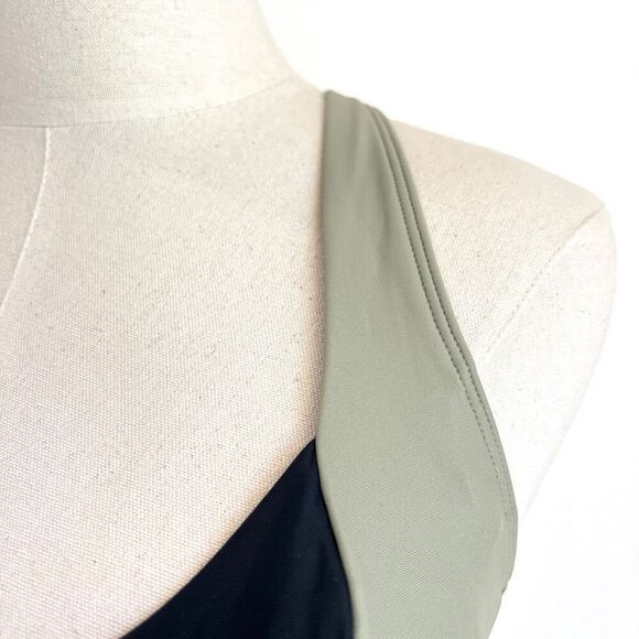 PrAna Tulum Swim Top Colorblock Halter Crisscross Back NWT Size L - Picture 5 of 12